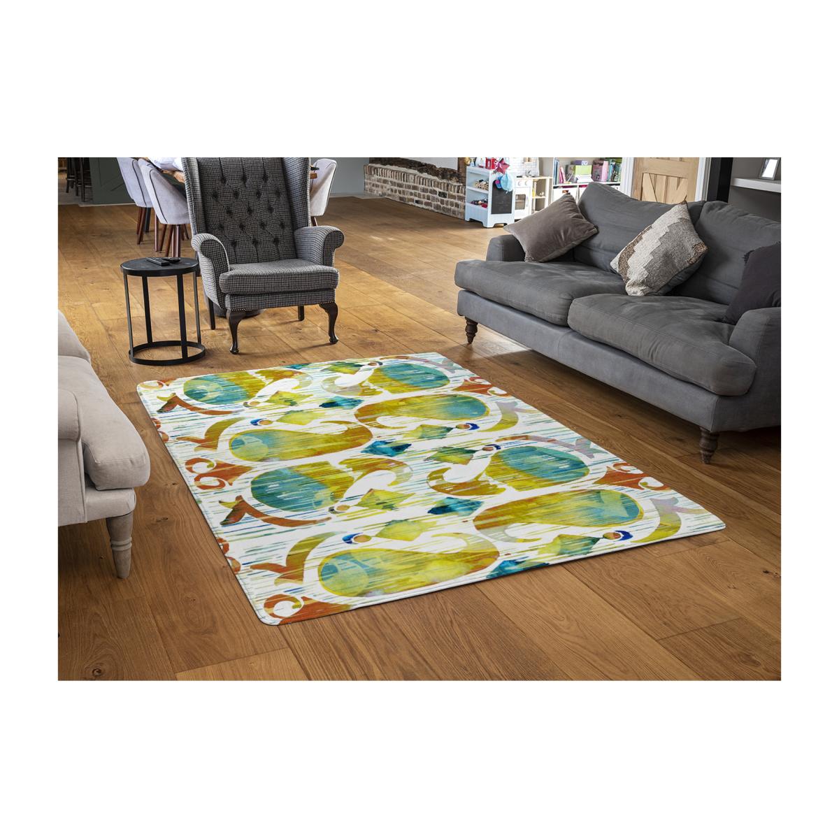 Ikat Vibrant Rug - Yellow / 110cm – image 1