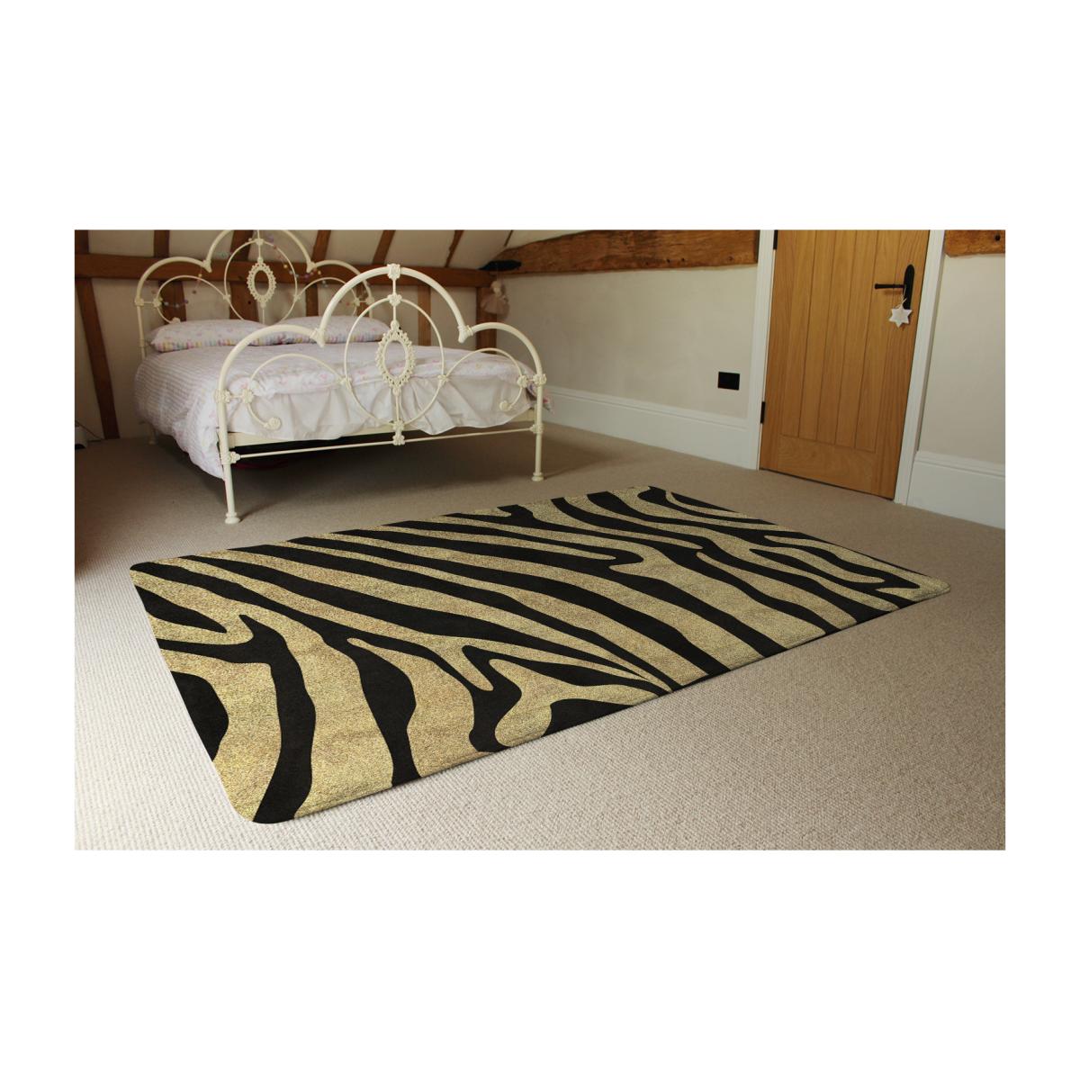 Golden Zebra Rug - Gold / 230cm – image 1