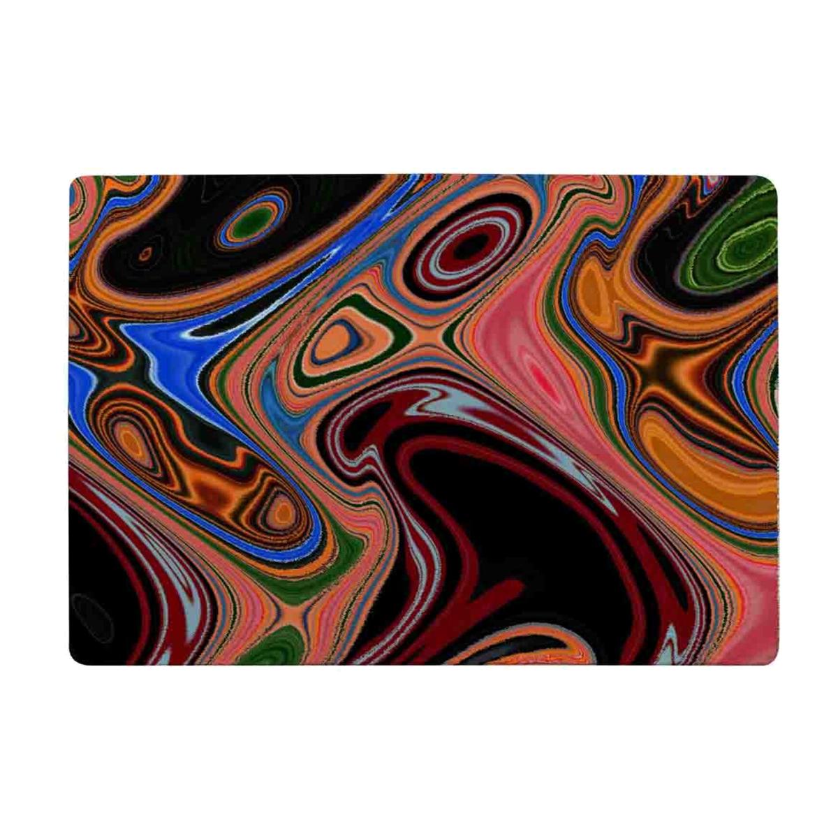 Pyschedelic Marble Pattern Rug - Orange / 110cm – image 1