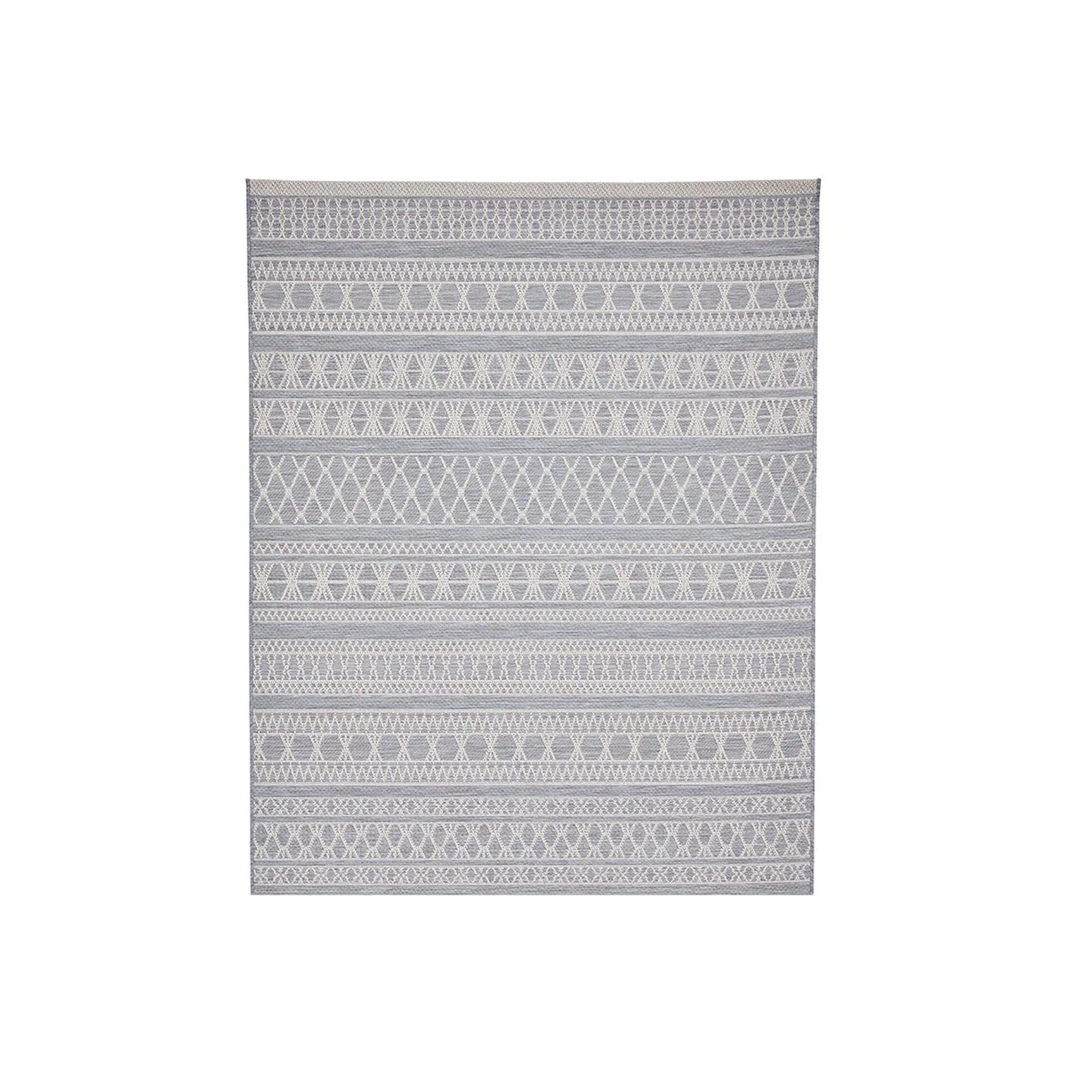 Outdoor Modern Geometric Rug - Grey Cream / 170cm