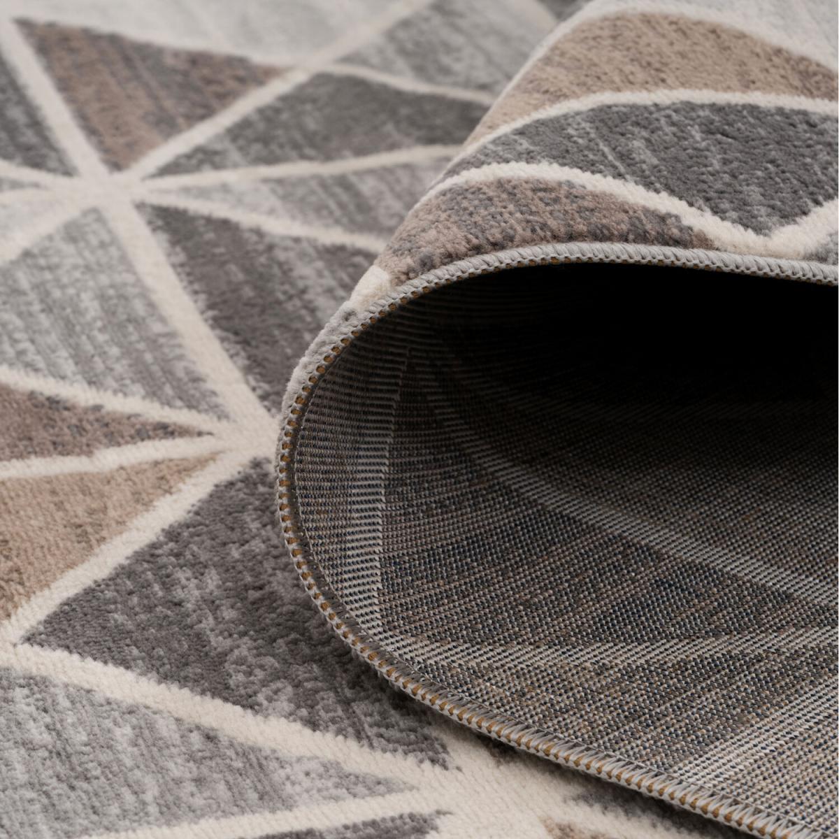 Neutral Beige Diamond Geometric Living Area Rug - Beige / 240cm – image 3