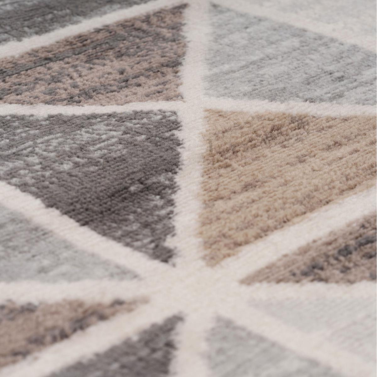 Neutral Beige Diamond Geometric Living Area Rug - Beige / 240cm – image 4