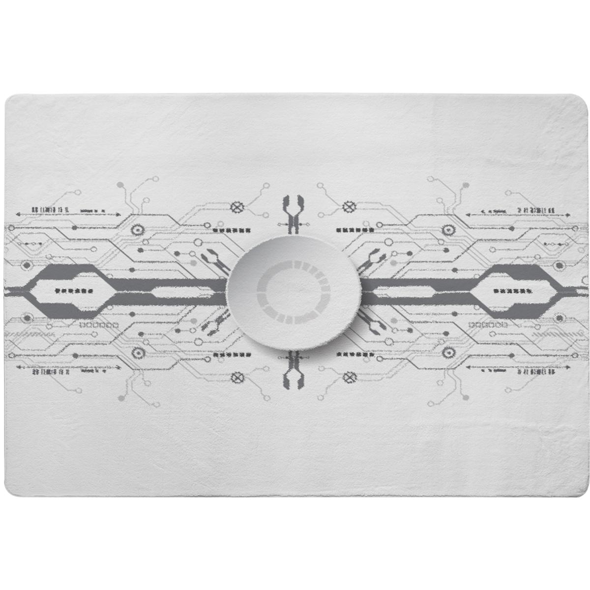 Concept With Various Technology Elements Rug - Black / 230cm – image 2