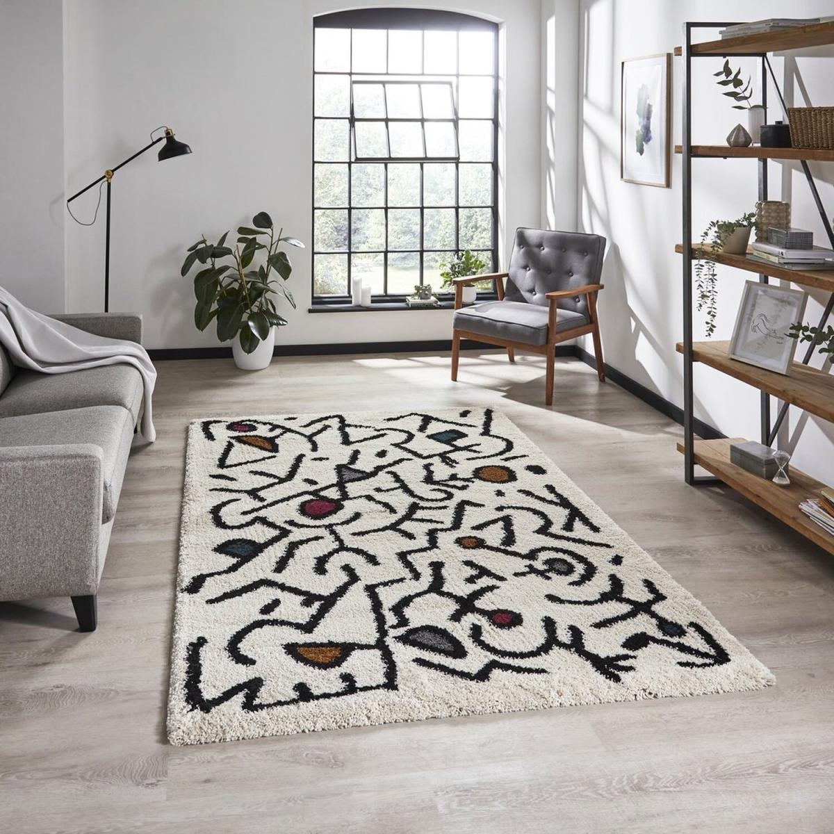 Royal Nomadic A637 CreamBlackMulti Rug - Cream/Black/Multi / 220cm – image 1