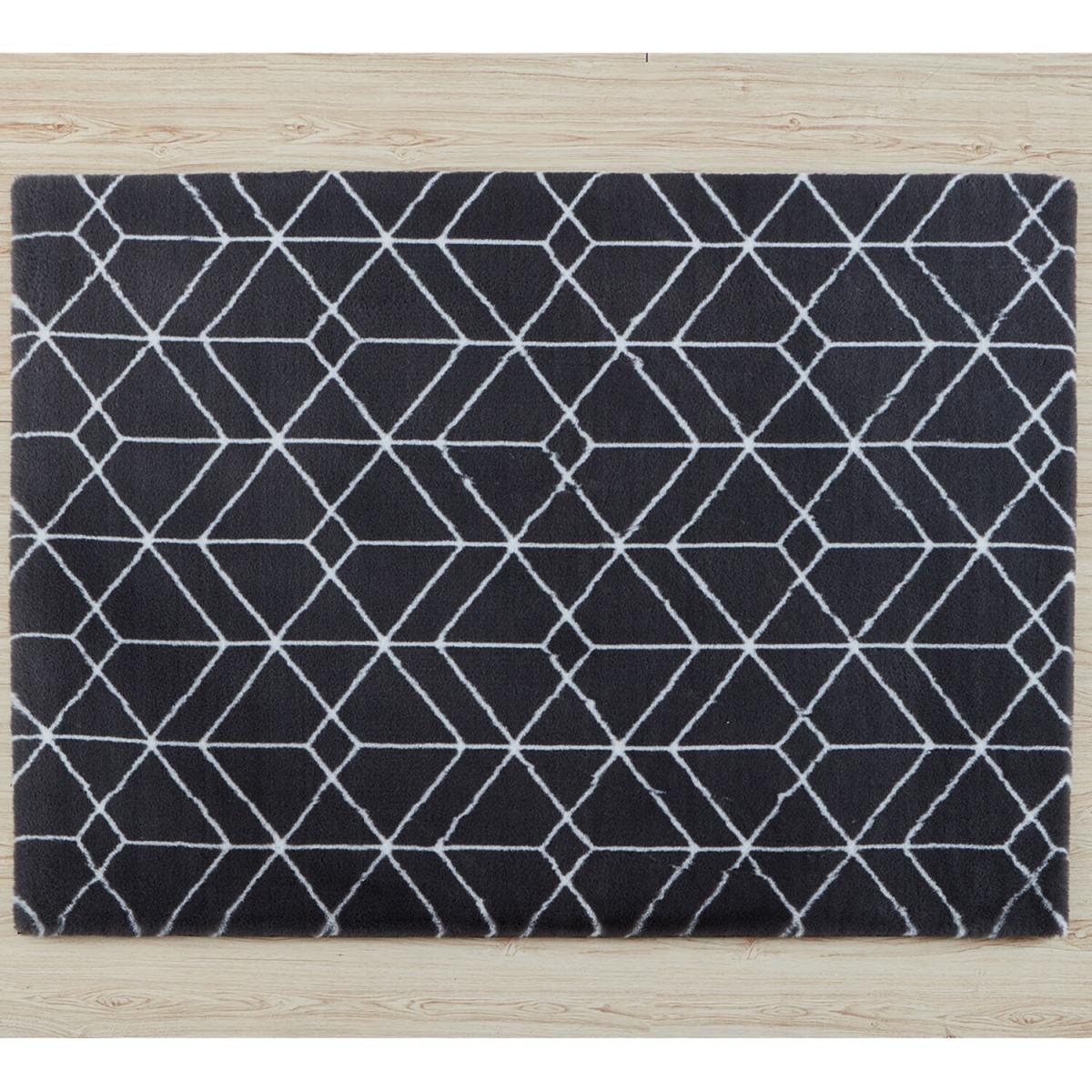 Geo Hex Faux Fur Rug – image 2