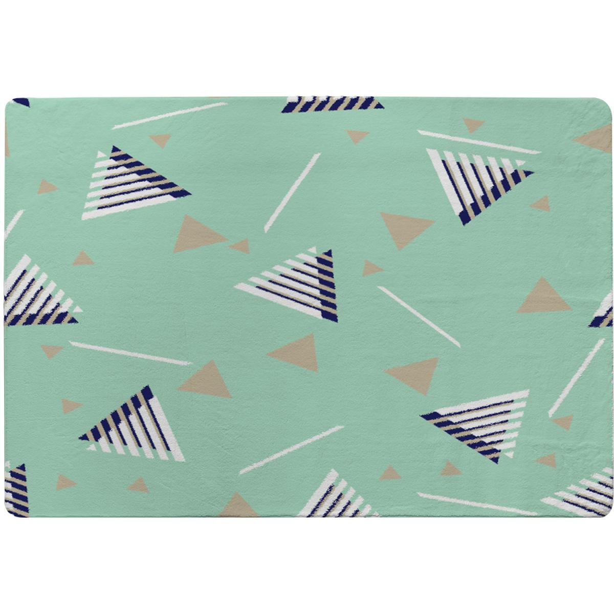 Geometric Triangle Stripes Rug - Green / 230cm – image 2
