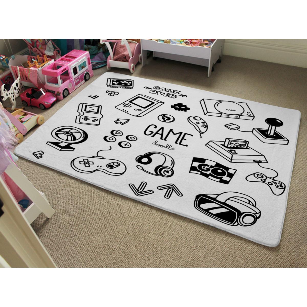 Game Doodles Designer Rug - White / 230cm – image 3
