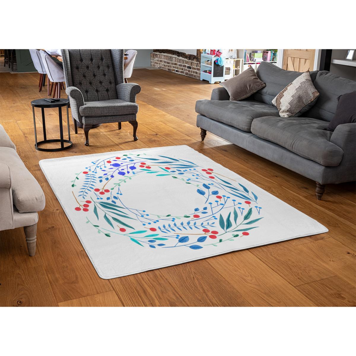 Blue Decorative Reath Rug - Blue / 230cm – image 3