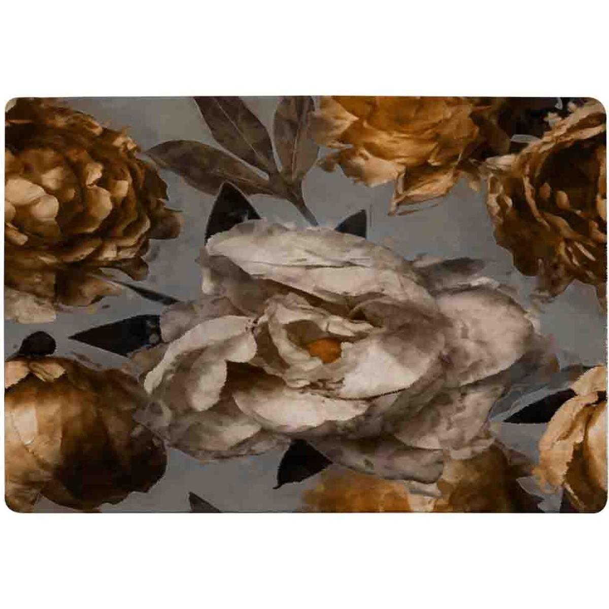 Golden White Flower Rug - Brown / 230cm – image 2
