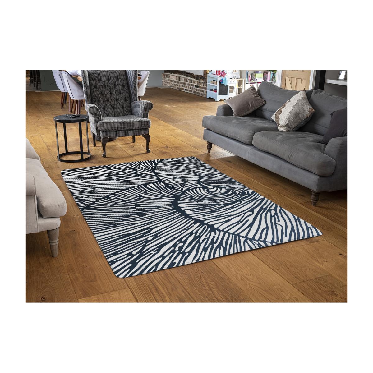 Design With Natural Analogues Texture Designer Rug - Black / 110cm – image 1