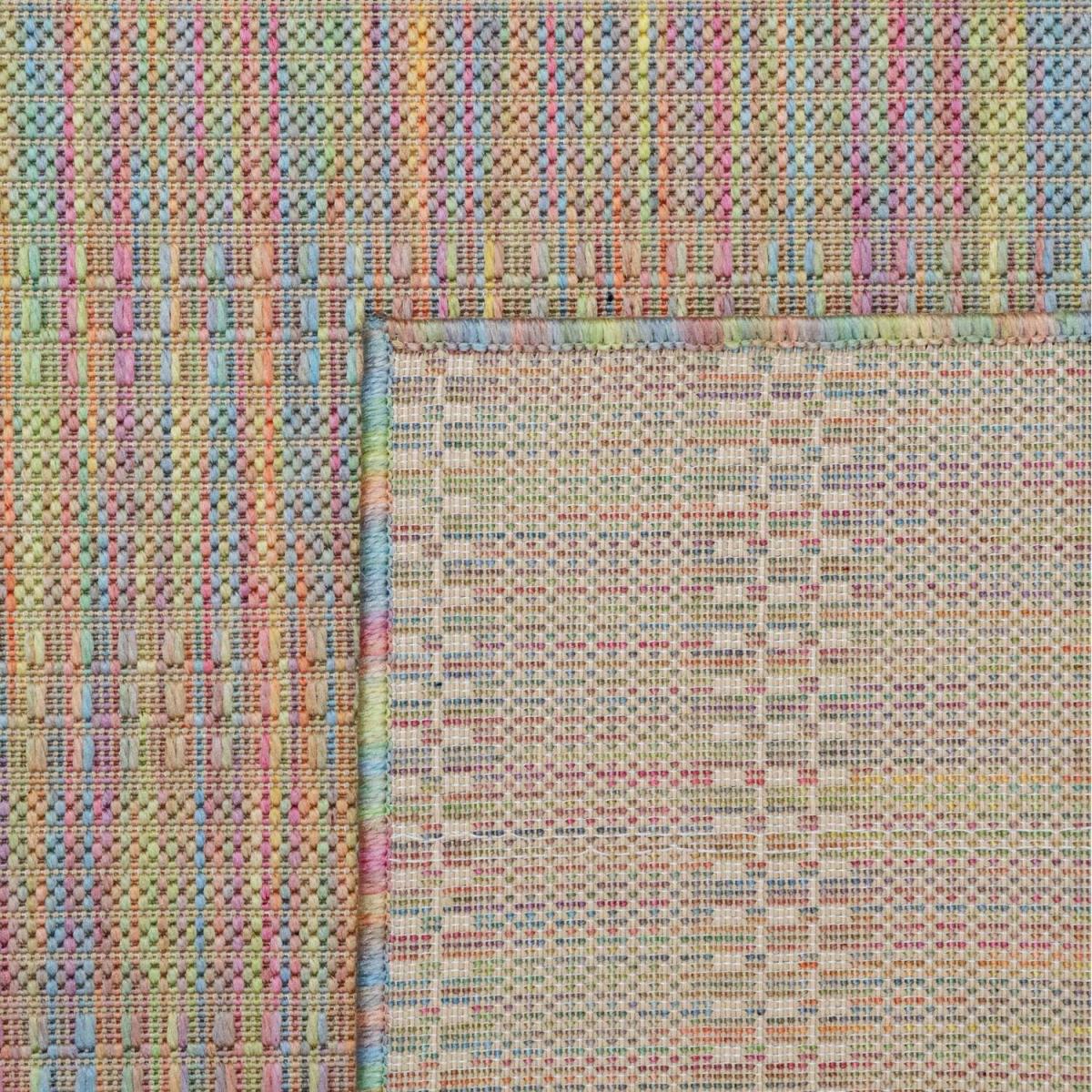 Pastel Multicolour Rainbow Durable Mottled Flatweave Indoor Outdoor Area Rug - Multicolour / 150 x 80cm – image 7
