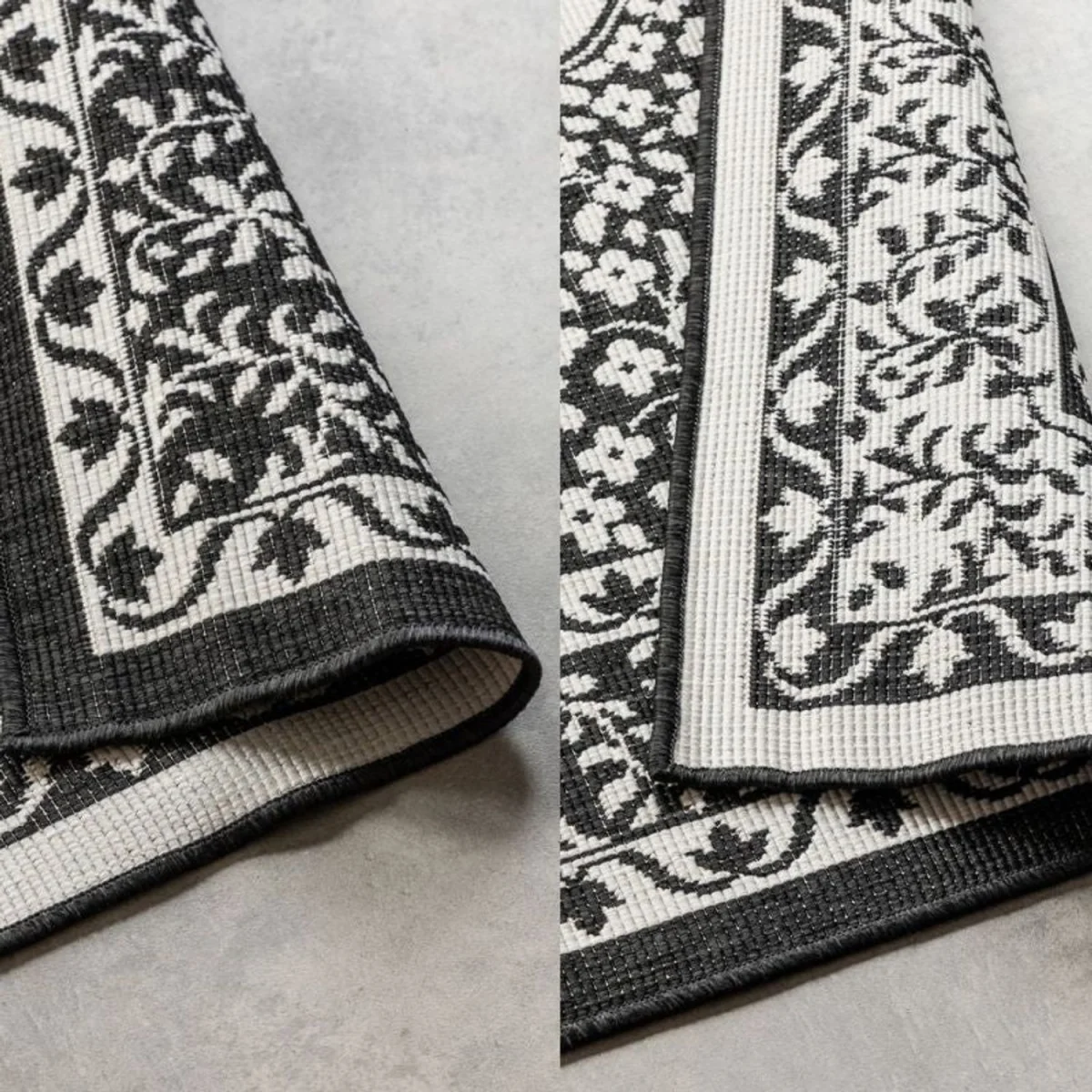 Reversible Gemini Medallion Indoor & Outdoor Rug Black - Black / 290.0cm – image 5