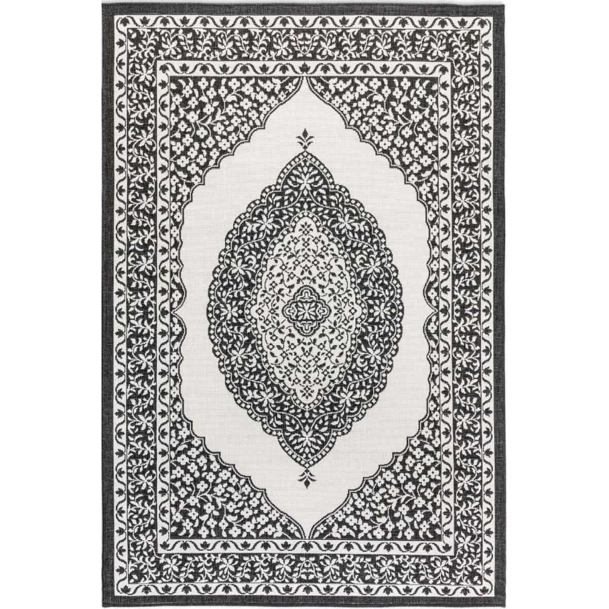 Reversible Gemini Medallion Indoor & Outdoor Rug Black - Black / 290.0cm – image 6
