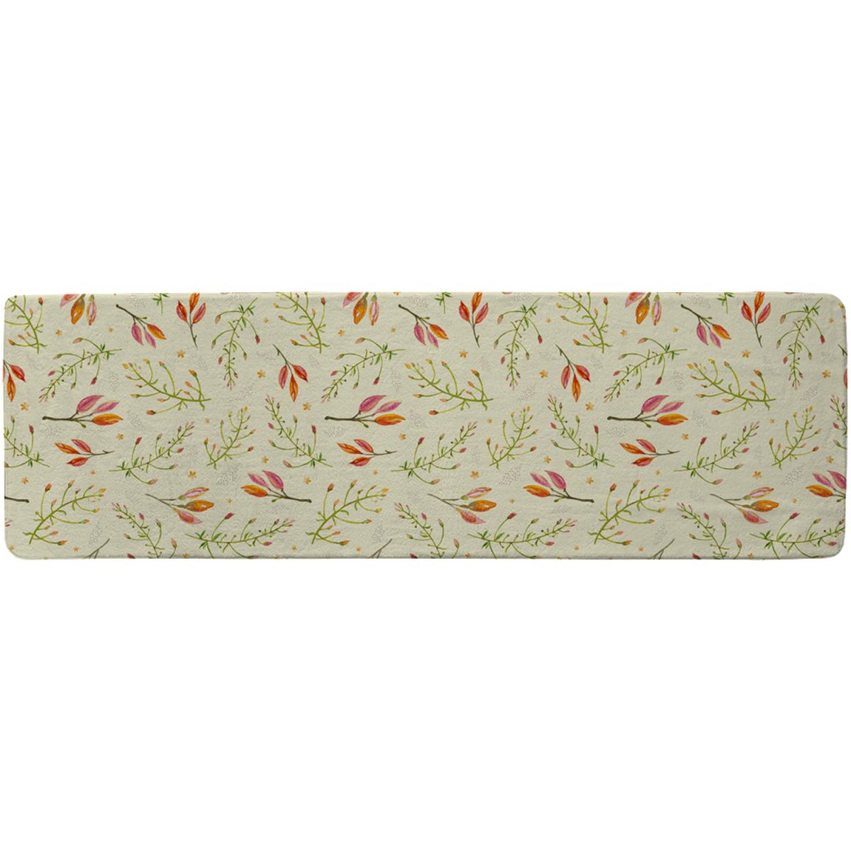 Green Branches On Light Background Runner Rug - Green – image 2