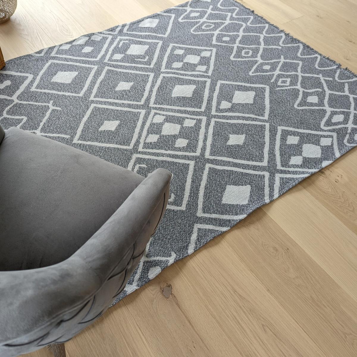 Moroccan Grey Indoor Outdoor Rug - Gala - Grey / 150cm – image 2