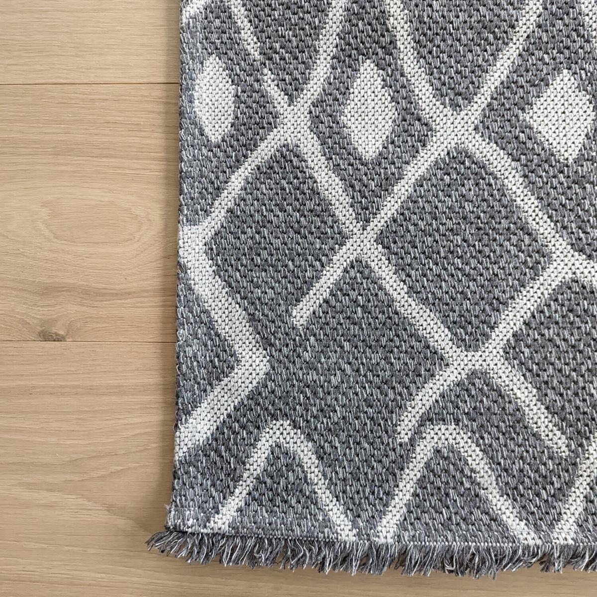 Moroccan Grey Indoor Outdoor Rug - Gala - Grey / 150cm – image 3