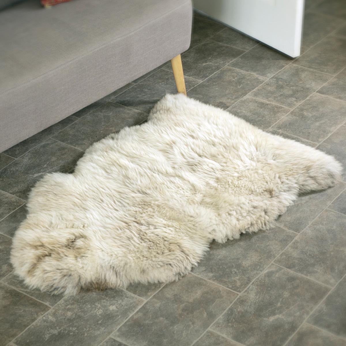 Eco Tanned Genuine Sheepskin Rug in Oyster - Oyster – image 1