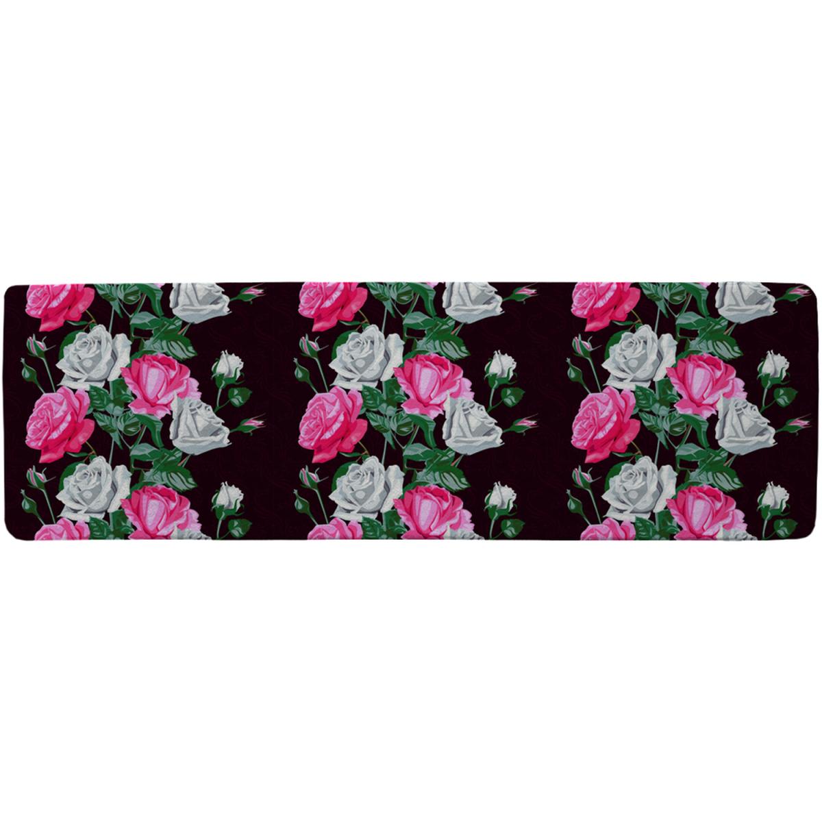Pattern Of Pink And White Flowers Runner Rug - Pink – image 2