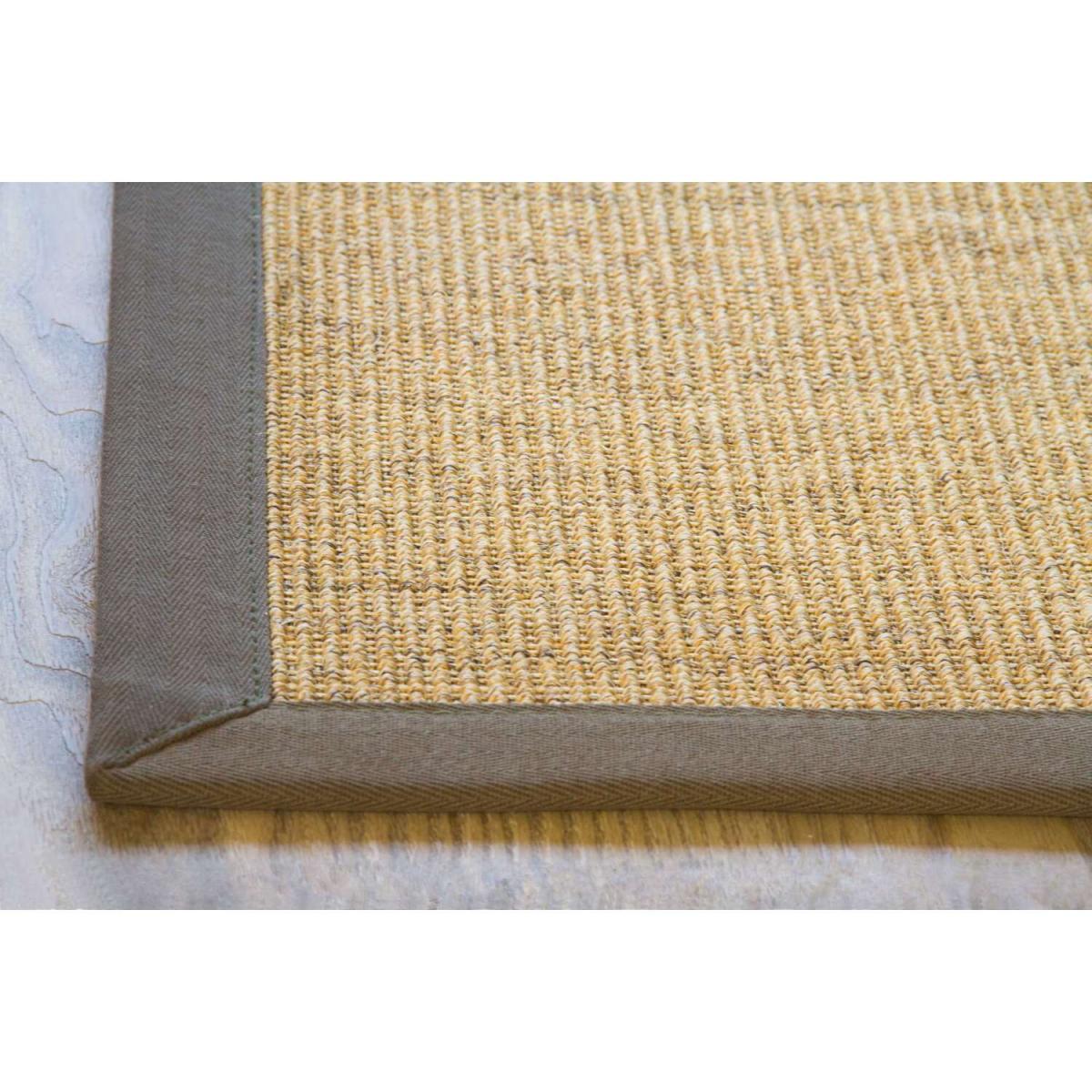 Brazil Sisal Flatweave Rug Colour Beige Border Olive - Beige / Olive / 11.87 / 250cm – image 2