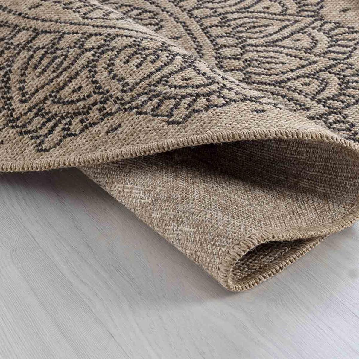 Modern Harper Floral Design Outdoor-Indoor Waterproof Rugs - Black – image 2