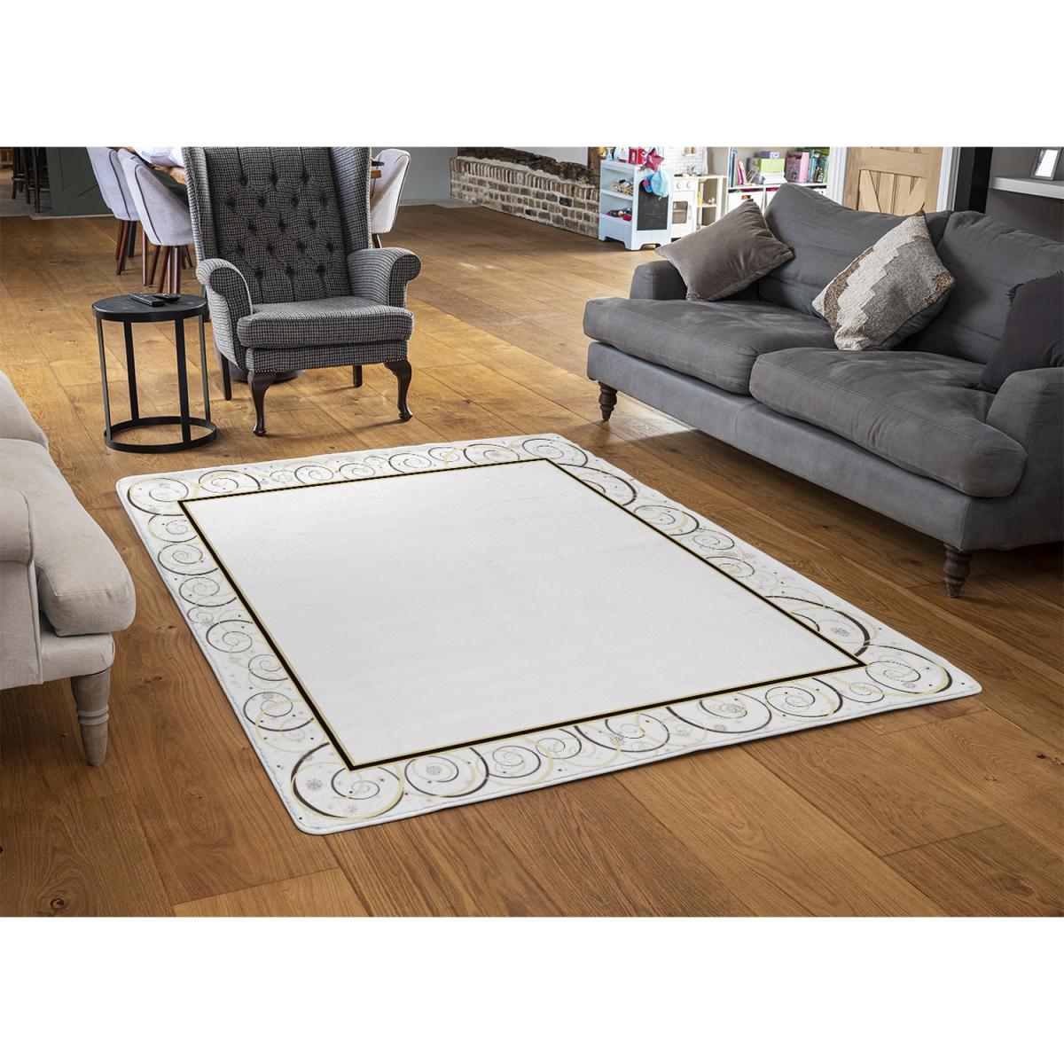 Swirling Frame Rug - Gold / 110cm – image 2
