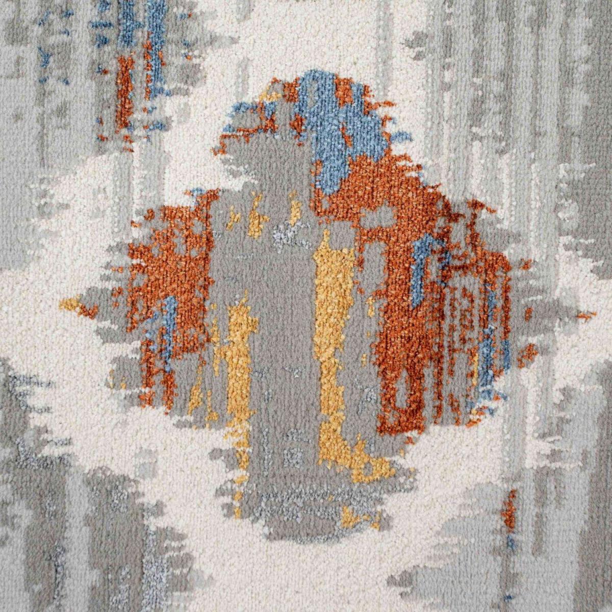 Grey And Terra Trellis Flatweave Rug - Orion - Grey / 6kg – image 3