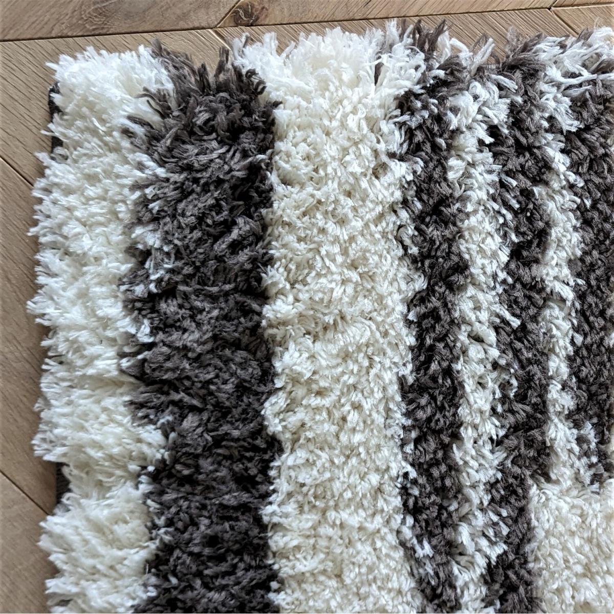 Ivory Thick 4cm Tribal Shaggy Rug - Ivory / 150cm – image 2