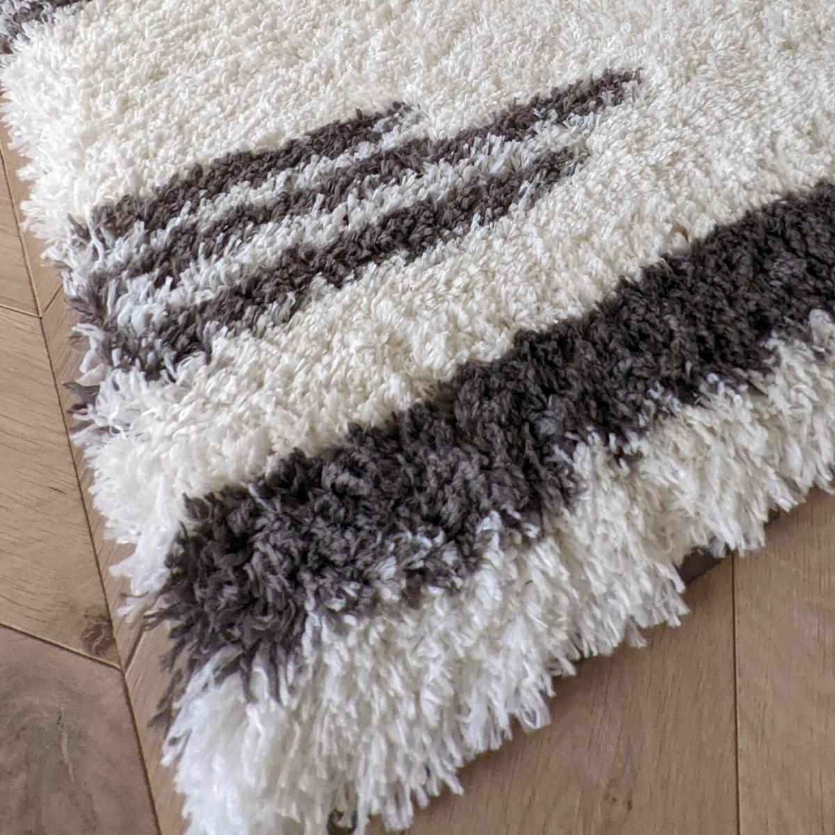 Ivory Thick 4cm Tribal Shaggy Rug - Ivory / 150cm – image 4