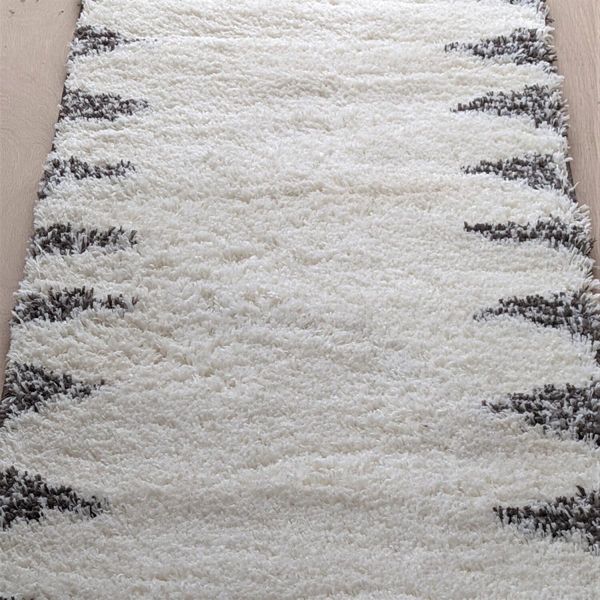 Ivory Thick 4cm Tribal Shaggy Rug - Ivory / 150cm – image 6