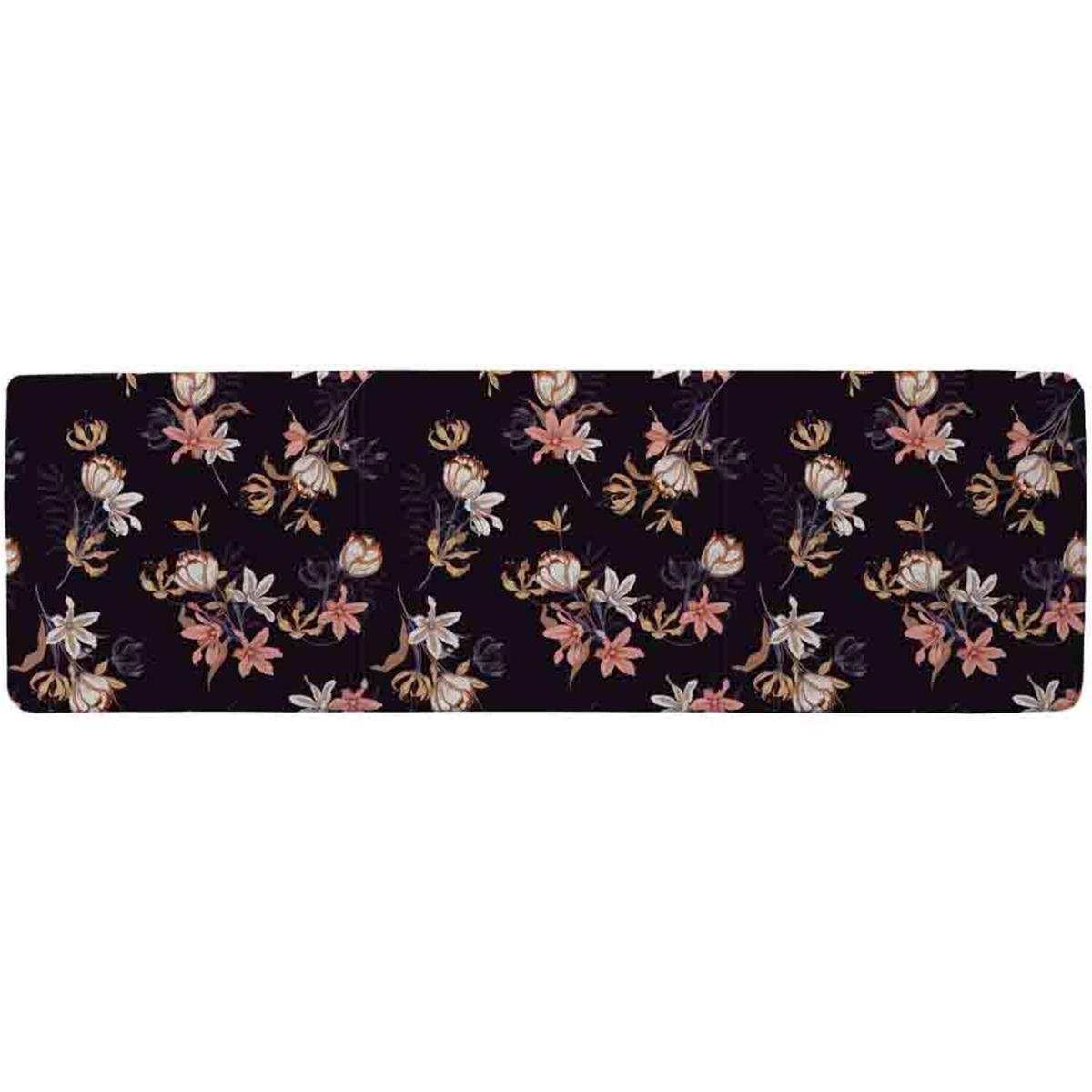 Blossoming Flowers Runner Rug - Black – image 2