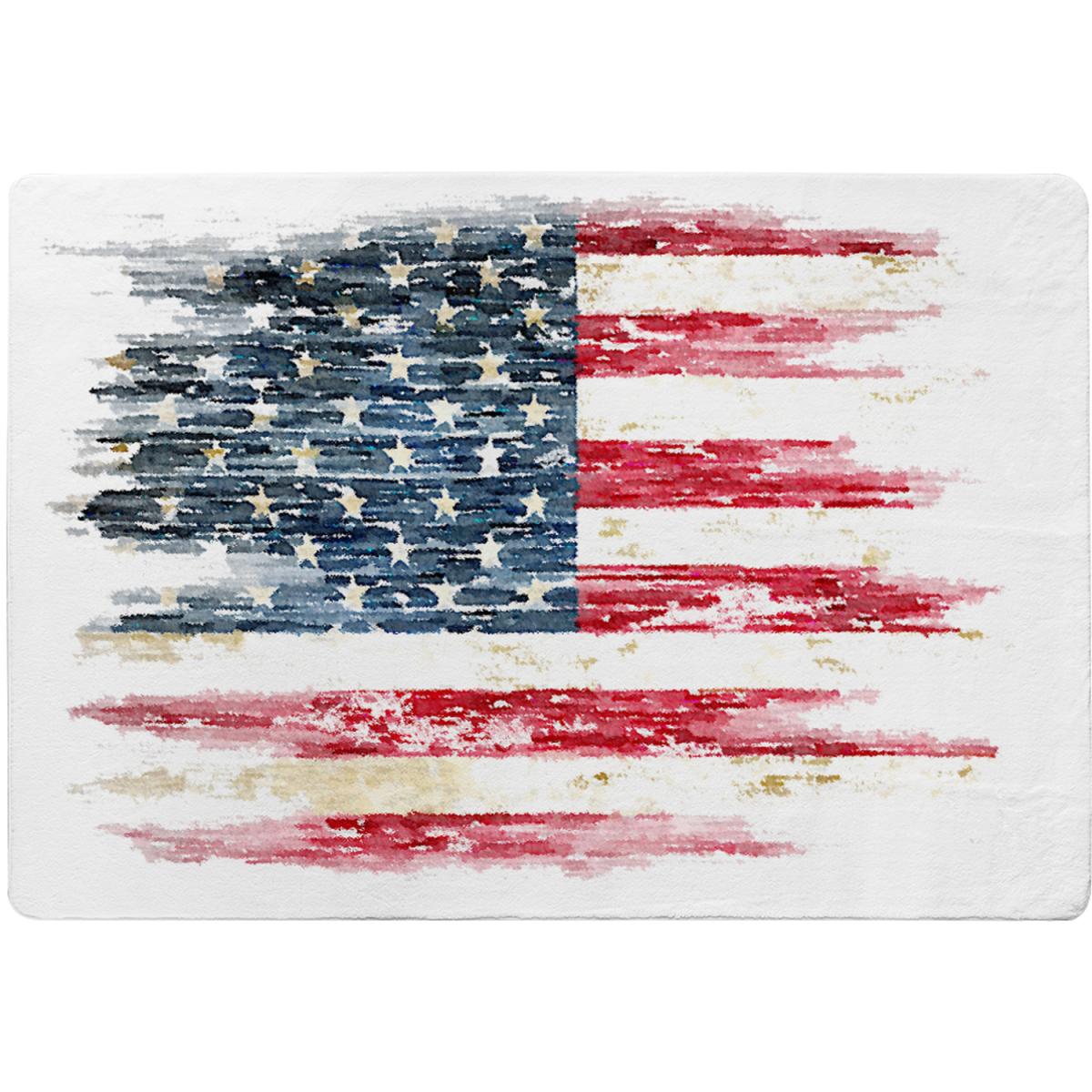 American Grunge Flag Designer Rug - Red / 110cm – image 2