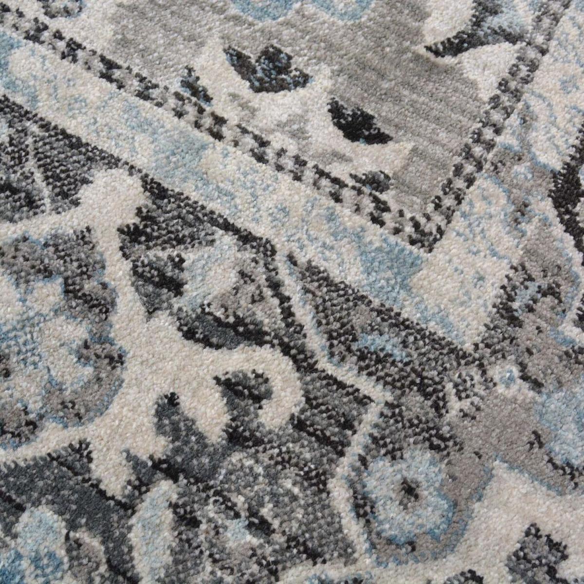 Grey Oriental Living Room Rugs - Tartan - Grey – image 3