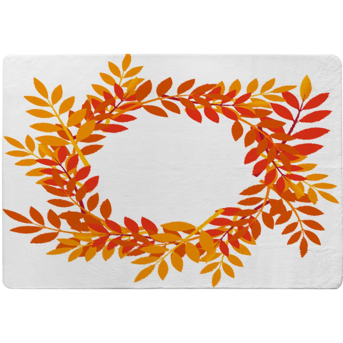 Orange Red Autumn Leaves Designer Rug - Orange / 110cm – image 2