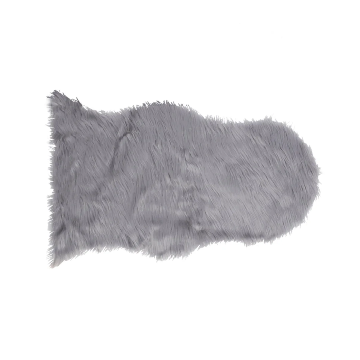 Large Faux Fur Sheepskin Rug Grey Fluffy Hairy Mat Soft - Grey – image 7