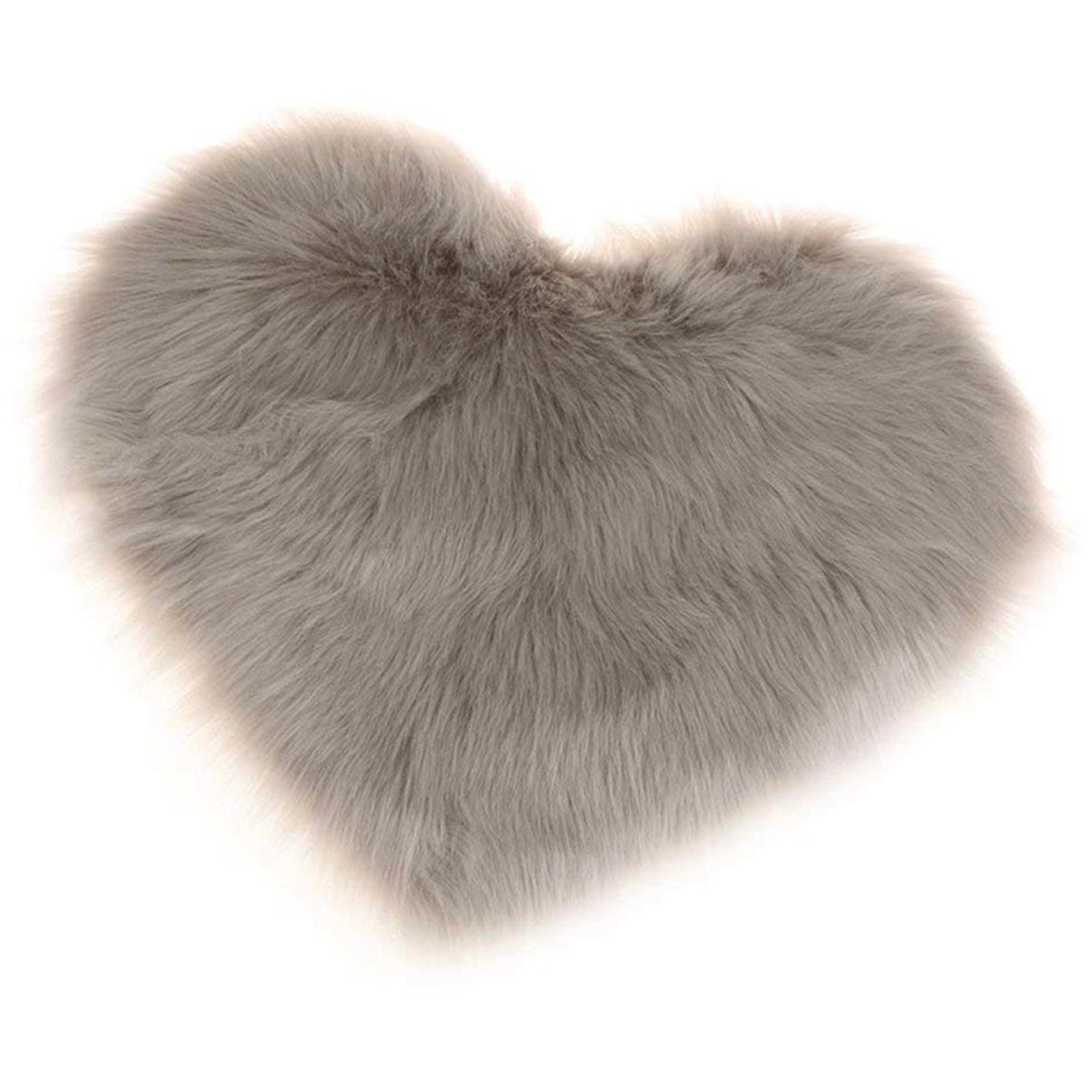 Heart-Shaped Shaggy Room Carpet Rug - Pink / 90cm – image 13