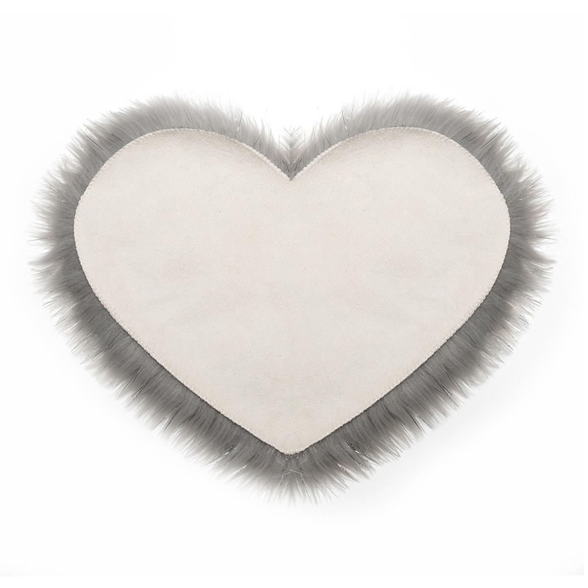 Heart-Shaped Shaggy Room Carpet Rug - Pink / 90cm – image 8