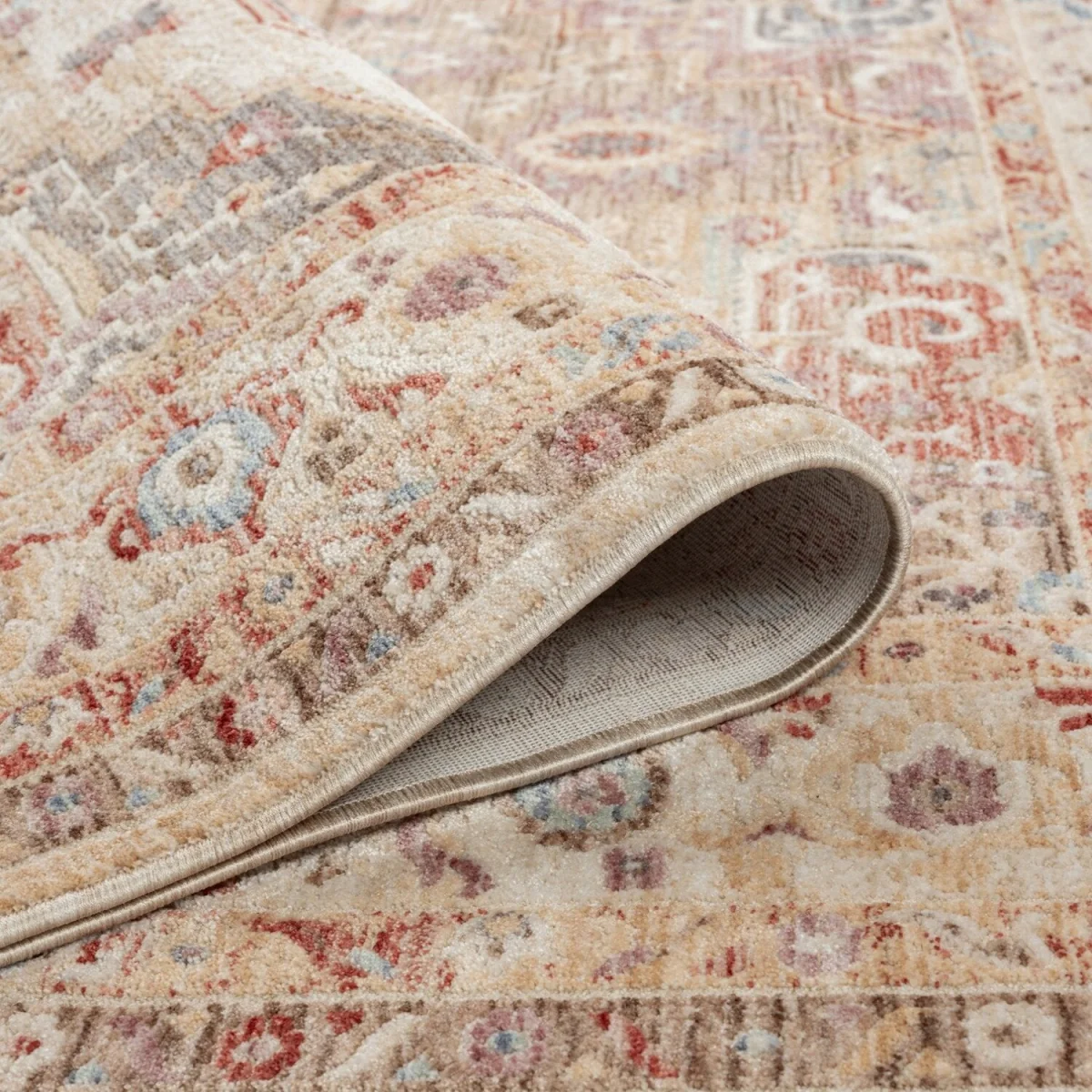 Underfoot Summit Large Traditional Floral Rug 8mm Polyester Pile, Jute Backing - Rose / 2900.0mm – image 3