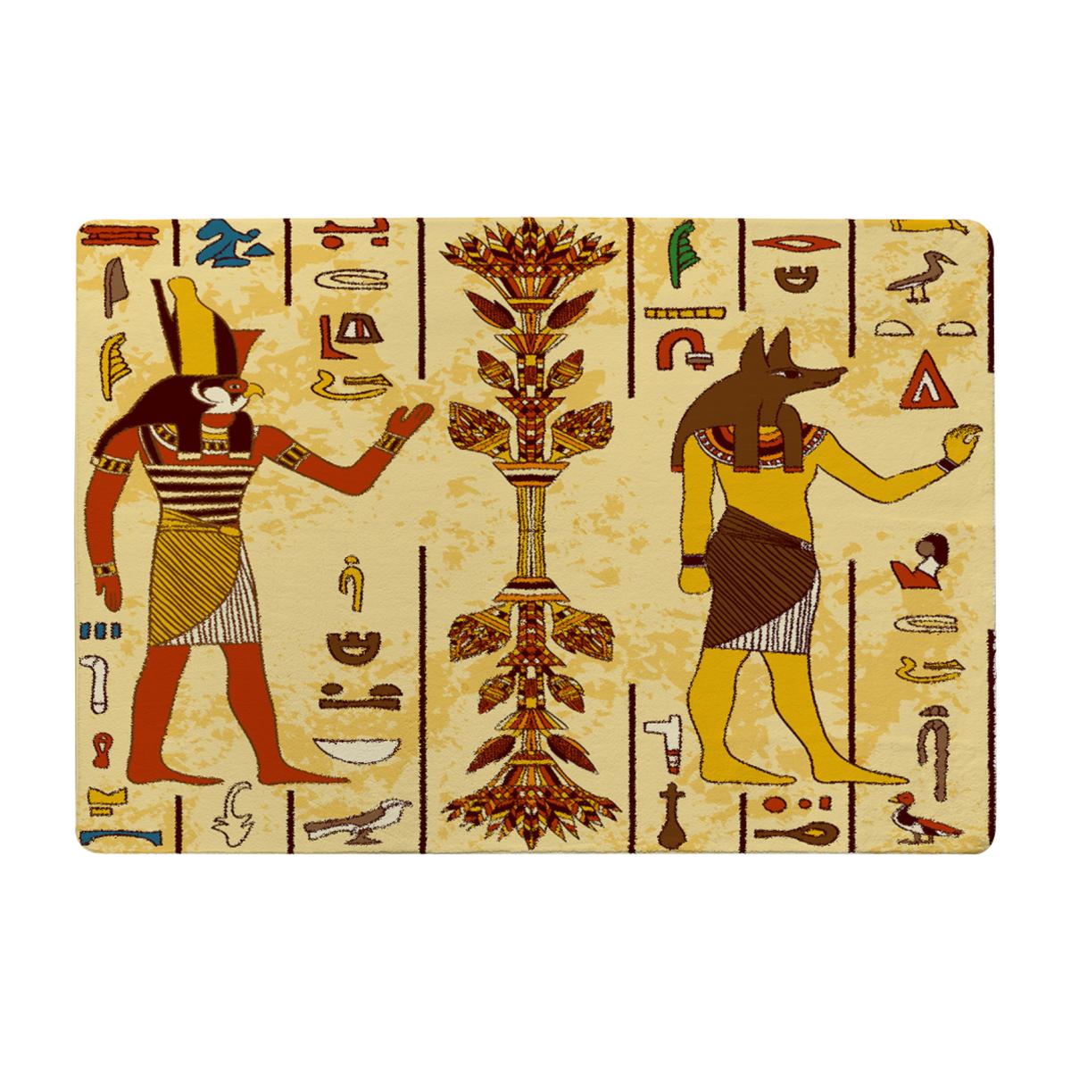 Egyptian Drawings Rug - Yellow / 110cm – image 1