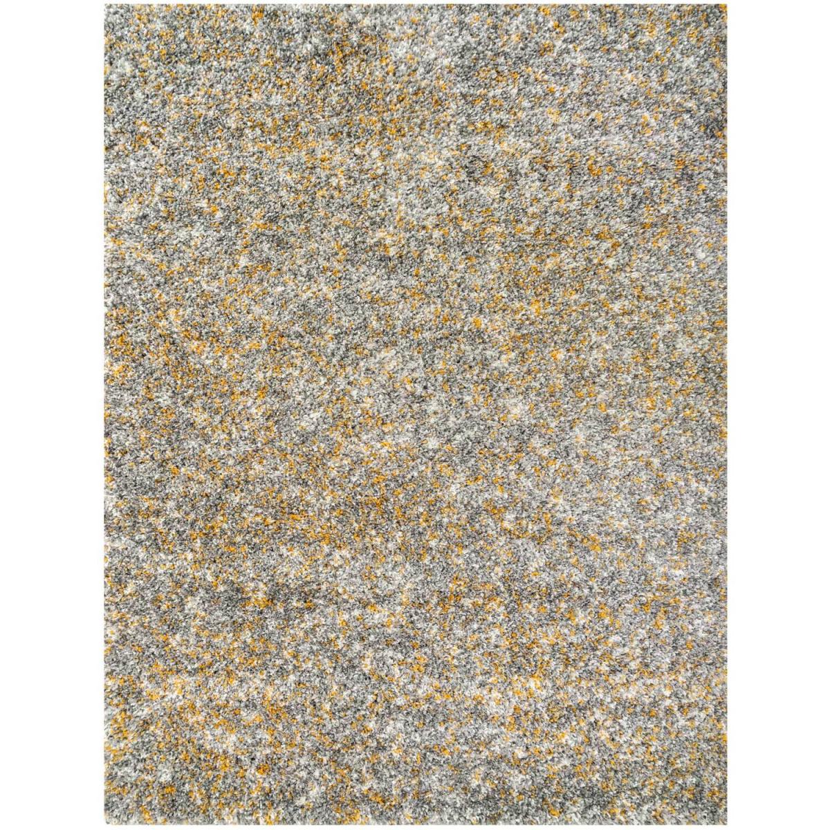 Super Soft Ochre Yellow Grey Mottled Shaggy Area Rug - Ochre Yellow / 230 x 160cm – image 2