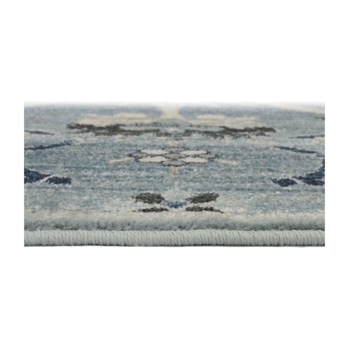 Blue Damask Floral Living Room Rug - Tartan - Blue – image 1