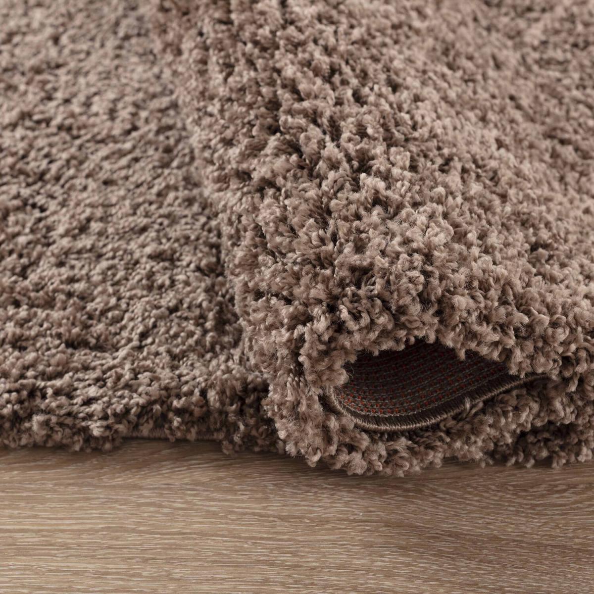 Serdim Rugs Plain Living Room Fluffy Shaggy Area Rugs - Dark Beige / 230cm – image 2