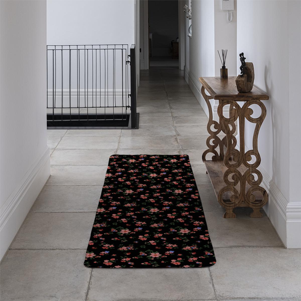 Beautiful Pink Flowers Runner Rug - Pink – image 4