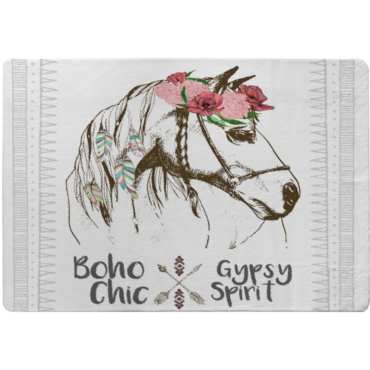 Horse With Flower Chic Rug - Brown / 230cm – image 2