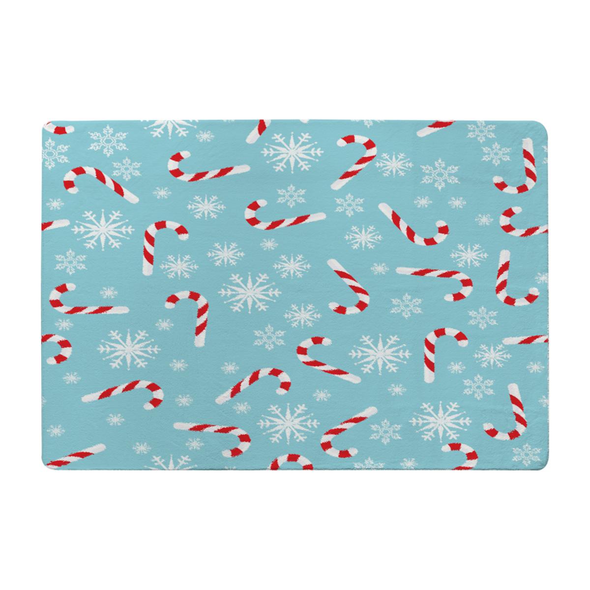 Candy Canes And Snowflakes Style Rug - blue / 230cm – image 1