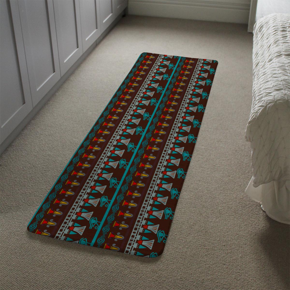 Ethnic Silhouettes Runner Rug - Black – image 1