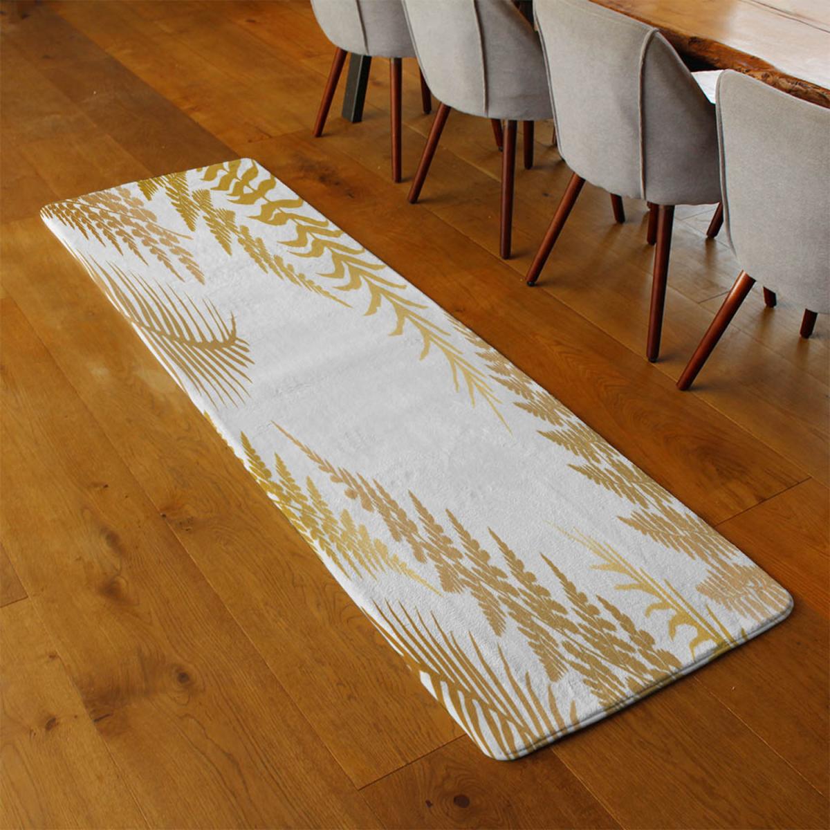 Gold Fern Runner Rug - Gold – image 3