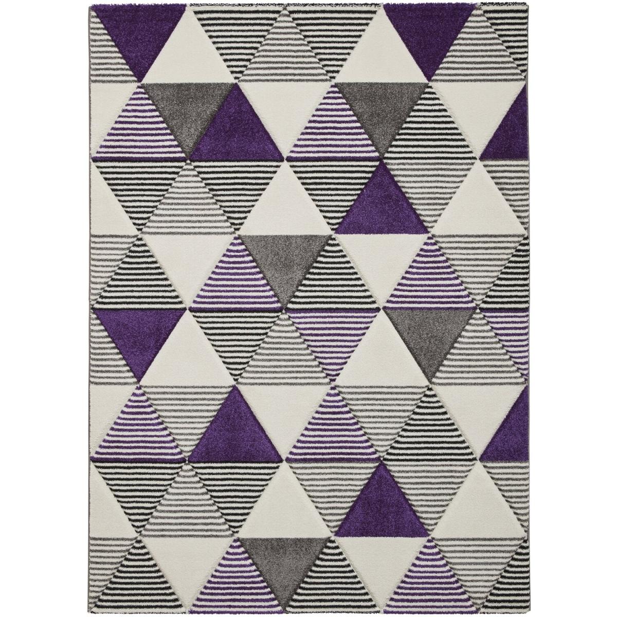Brooklyn BRK15 GreyPurple Rug - Grey/Purple / 170cm – image 3