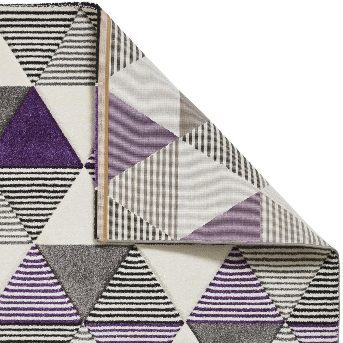 Brooklyn BRK15 GreyPurple Rug - Grey/Purple / 170cm – image 4