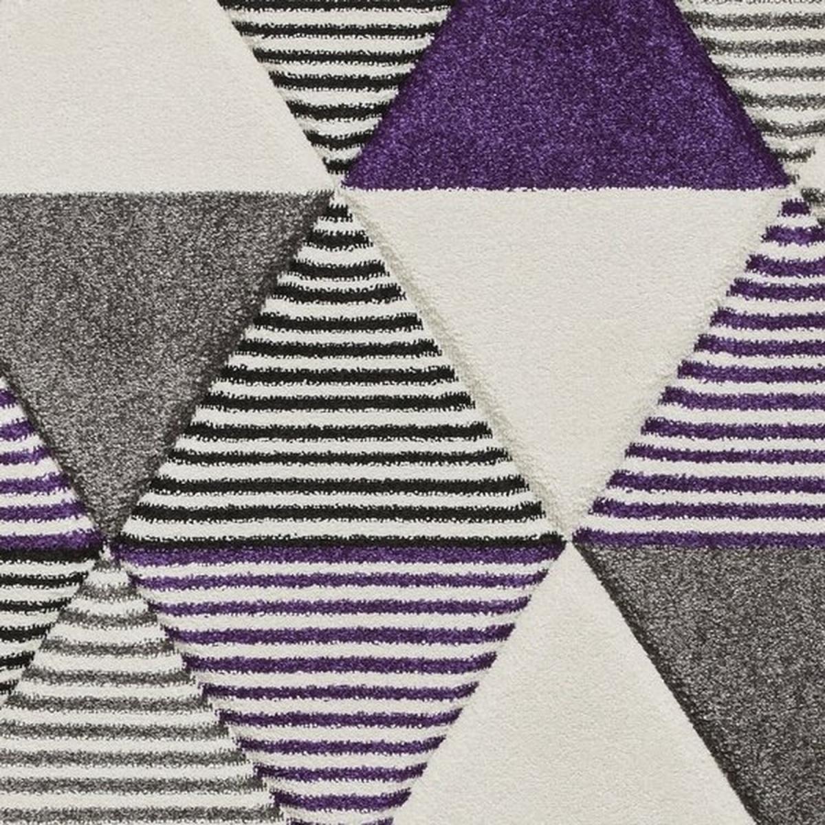 Brooklyn BRK15 GreyPurple Rug - Grey/Purple / 170cm – image 6