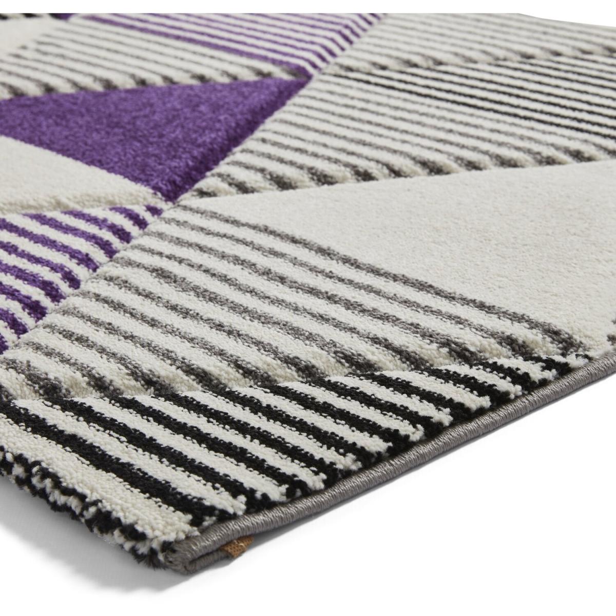 Brooklyn BRK15 GreyPurple Rug - Grey/Purple / 170cm – image 7